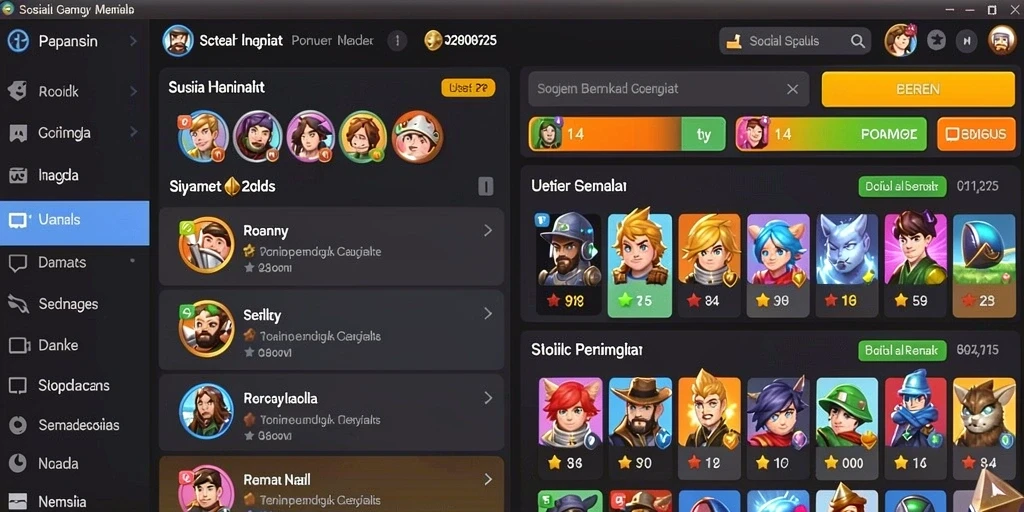 Berbagai pilihan permainan seperti slot dan poker.